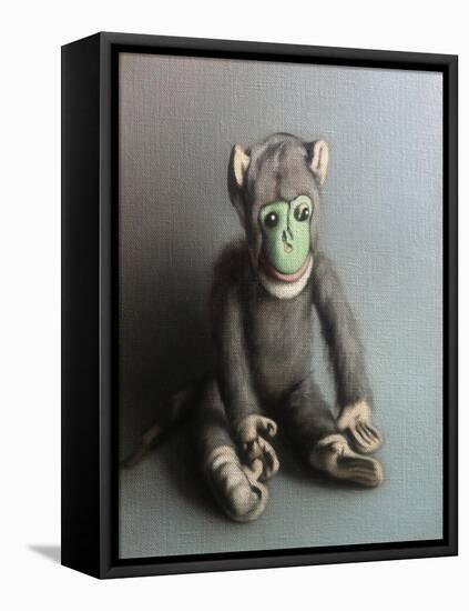 Green Face Monkey, 2006,-Peter Jones-Framed Stretched Canvas