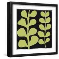 Green Fern on Black-Denise Duplock-Framed Art Print