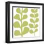 Green Fern on White-Denise Duplock-Framed Art Print