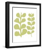 Green Fern on White-Denise Duplock-Framed Art Print