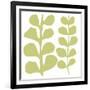 Green Fern on White-Denise Duplock-Framed Art Print