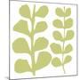 Green Fern on White-Denise Duplock-Mounted Art Print