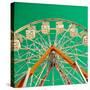 Green Ferris Wheel-Gail Peck-Stretched Canvas