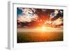 Green Field and Beautiful Sunset-Ruslan Ivantsov-Framed Photographic Print