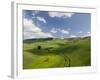 Green Fields from Road S 561, Pergusa, Enna, Sicily, Italy-Walter Bibikow-Framed Photographic Print