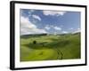 Green Fields from Road S 561, Pergusa, Enna, Sicily, Italy-Walter Bibikow-Framed Photographic Print