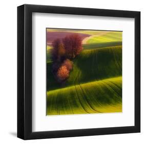 Green Fields-null-Framed Art Print