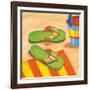 Green Flip Flops-Paul Brent-Framed Art Print