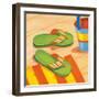 Green Flip Flops-Paul Brent-Framed Art Print