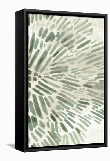 Green Flowerhead IV-June Vess-Framed Stretched Canvas