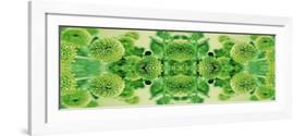 Green Flowers Kalidascope Effect-Tom Quartermaine-Framed Giclee Print