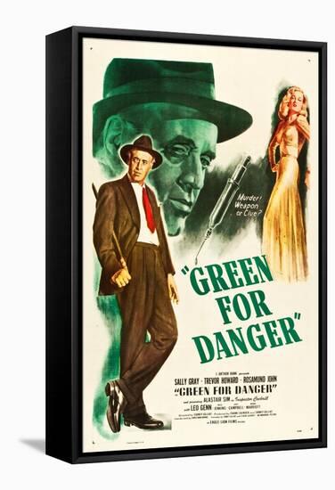 Green for Danger, Alastair Sim, Sally Gray on US poster art, 1946-null-Framed Stretched Canvas