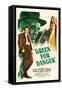 Green for Danger, Alastair Sim, Sally Gray on US poster art, 1946-null-Framed Stretched Canvas