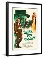 Green for Danger, Alastair Sim, Sally Gray on US poster art, 1946-null-Framed Art Print