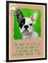 Green French Bulldog-Cathy Cute-Framed Premium Giclee Print