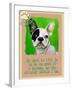 Green French Bulldog-Cathy Cute-Framed Giclee Print