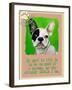 Green French Bulldog-Cathy Cute-Framed Giclee Print