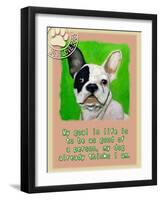 Green French Bulldog-Cathy Cute-Framed Giclee Print