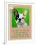 Green French Bulldog-Cathy Cute-Framed Giclee Print