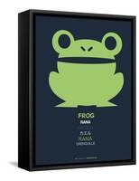 Green Frog Multilingual Poster-NaxArt-Framed Stretched Canvas