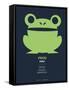 Green Frog Multilingual Poster-NaxArt-Framed Stretched Canvas