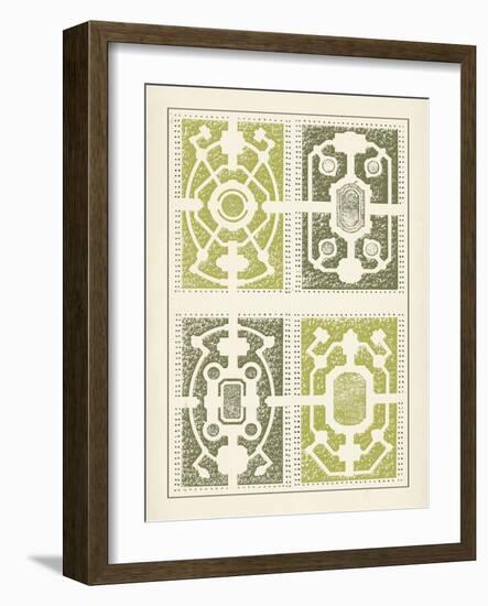 Green Garden Maze II-J.F. Blondel-Framed Art Print