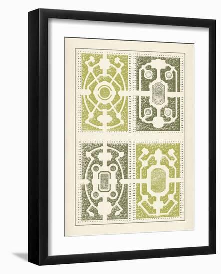 Green Garden Maze II-J.F. Blondel-Framed Art Print