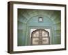 Green Gate in Pitam Niwas Chowk, City Palace, Jaipur, Rajasthan, India-Ian Trower-Framed Photographic Print