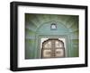 Green Gate in Pitam Niwas Chowk, City Palace, Jaipur, Rajasthan, India-Ian Trower-Framed Photographic Print