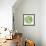 Green Globe Outline Made From Birds, Animals And Flowers Icons-Marish-Framed Art Print displayed on a wall