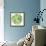 Green Globe Outline Made From Birds, Animals And Flowers Icons-Marish-Framed Art Print displayed on a wall