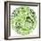 Green Globe Outline Made From Birds, Animals And Flowers Icons-Marish-Framed Art Print