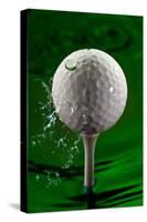 Green Golf Ball Splash-Steve Gadomski-Stretched Canvas