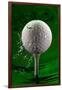 Green Golf Ball Splash-Steve Gadomski-Framed Photographic Print