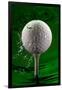 Green Golf Ball Splash-Steve Gadomski-Framed Photographic Print