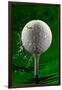 Green Golf Ball Splash-Steve Gadomski-Framed Premium Photographic Print