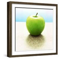 Green Granny Smith Apple-Michael Haegele-Framed Photographic Print