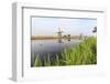 Green Grass Frames the Windmills Reflected in the Canal, Netherlands-Roberto Moiola-Framed Photographic Print