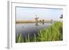 Green Grass Frames the Windmills Reflected in the Canal, Netherlands-Roberto Moiola-Framed Photographic Print