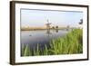 Green Grass Frames the Windmills Reflected in the Canal, Netherlands-Roberto Moiola-Framed Photographic Print