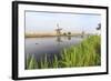 Green Grass Frames the Windmills Reflected in the Canal, Netherlands-Roberto Moiola-Framed Photographic Print