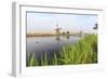 Green Grass Frames the Windmills Reflected in the Canal, Netherlands-Roberto Moiola-Framed Photographic Print