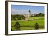 Green grass of park leading to South Dakota State Capitol and complex, Pierre, South Dakota-null-Framed Photographic Print