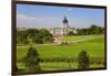 Green grass of park leading to South Dakota State Capitol and complex, Pierre, South Dakota-null-Framed Photographic Print