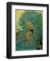 Green Haired Lady-Vintage Apple Collection-Framed Giclee Print