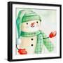 Green Hat Snowman-Kim Allen-Framed Premium Giclee Print