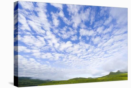 Green Hills under Cumulus Clouds in Canada-Momatiuk - Eastcott-Stretched Canvas