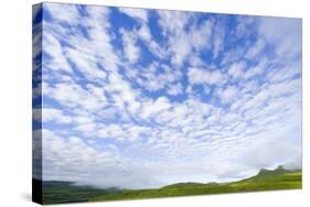 Green Hills under Cumulus Clouds in Canada-Momatiuk - Eastcott-Stretched Canvas