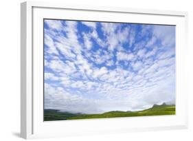 Green Hills under Cumulus Clouds in Canada-Momatiuk - Eastcott-Framed Photographic Print