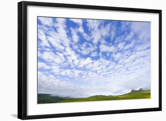 Green Hills under Cumulus Clouds in Canada-Momatiuk - Eastcott-Framed Photographic Print